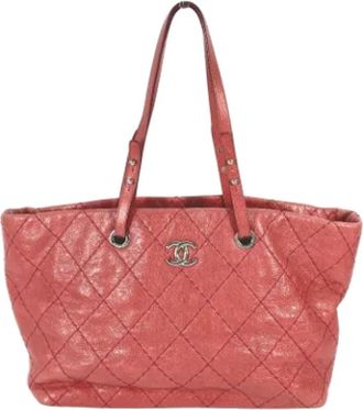 Chanel Pre-owned Leather chanel-bags - Dames - Vintage Shopper - Roze - ONE Size - Vintage