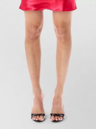 Balmain satin mini dress fluid neckline straps