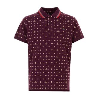 Vivienne Westwood Polo Shirts, male, Multicolor, Size: XL Embroidered Piquet Polo Shirt