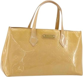 Louis Vuitton Pre-owned Patent Leather Hand Bag - Dames - Vintage Handtas - Beige - ONE Size - Leer - Vintage