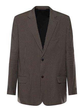 Balenciaga Sb Checked Lyocell Blazer