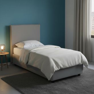 Talamo Italia Talamo Italia - Cama Individual Cira, Cama Contenedor Con Revestimiento De Tela, 100% Made In Italy, Apertura Frontal, Adecuado Para Colch&oacute;n Cm 90x200