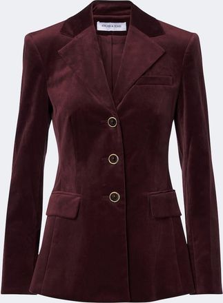 Veronica Beard Blazer Raelynn de terciopelo en mezcla de algod&oacute;n