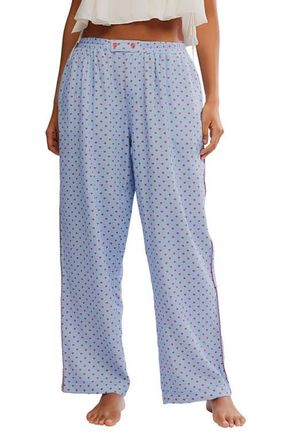 Free People Be Mine Pajama Pants in Blue at Nordstrom, Size X-Large