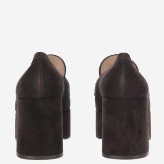 Gianvito Rossi Womens Heels Jenna Mocha Suede