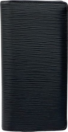 Louis Vuitton Black Noir Epi Leather Long Wallet (Bi-Fold) (Pre-Owned)