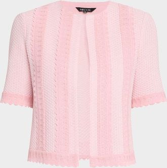 Misook Modern Fit Scalloped-Trim Knit Jacket