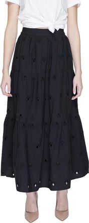 Desigual Plain Cotton Slip-On Skirt