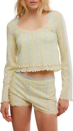 Free People Spring Break Pajamas in Butter Combo at Nordstrom, Size X-Small