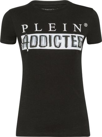 Philipp Plein T-shirt Ronde Hals SS Original - Dames - T-shirts - Zwart - XS - Katoen - Tops