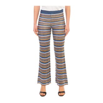 Roberto Collina Broeken - Dames - Wijde Broeken - Veelkleurig - XS - Polyester - Broeken
