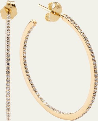 Lana Jewelry 32mm 14K Gold Flawless Diamond Hoops Earrings