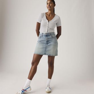 Levi's Mid Thigh Skirt - Womens - 23 - Blue