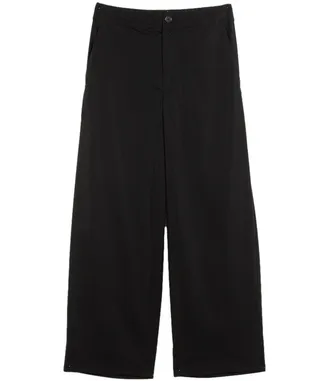 Twin-Set Wide-Leg Pants with Elasticated Back Waistband