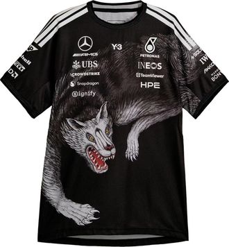 adidas Y-3 F1 Mercedes-AMG Petoronas Formula 1 Team Driver T-Shirt Black KQ9844