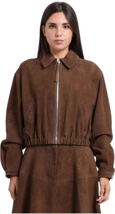 HUGO BOSS Mujer, Chaquetas, Marr&oacute;n, Talla: S