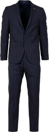 Tagliatore Single-Breasted Suit Set - Heren - Business pakken - Blauw - M - Wol - Kostuums