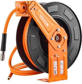 OEM Carrete De Manguera De Aire Retr&aacute;ctil 4 Piezas Manguera De Aire H&iacute;brida 3/8 19,81 M M&aacute;xima 300 Psi Carrete De Brazo &Uacute;nico Resistente Para Montaje En T