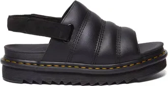 Dr. Martens Kole Athena Black Padded Slingback Leather Sandals