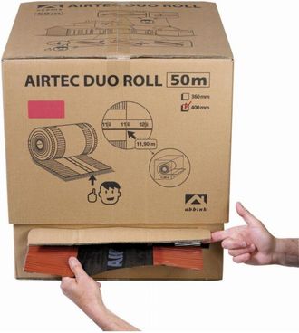 Ubbink Ubbink - Airtec Duo Roll Papel De Cumbrera/arista - Ocre - 50 M X 400 Mm En Caja De Cart&oacute;n Desenrollable - 203780