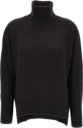Lisa Yang Brown Heidi Heavy-Knit Cashmere Turtleneck