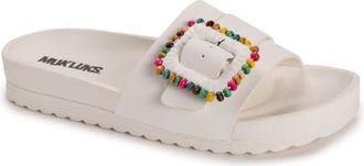 Muk Luks Womens Grand Colette Sandal in White at Nordstrom, Size 11