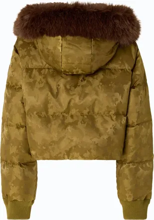 Pinko Camouflage Jacquard Down Jacket - Brown