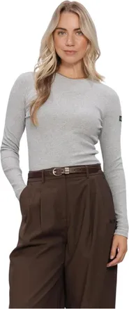 ALIX The Label Alix The Label, Tops, Dames, Grijs, XS, Gebreid Rib Longsleeve T-shirt