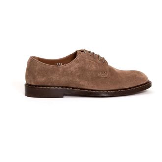 Doucal's Brown Suede Derby Shoes Ss23 - male - Doucals - Laced Shoes - Brown - 8 1/2 UK - Shoes
