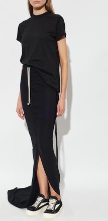 Rick Owens T-shirt With Decorative Stripe, Womens, Black