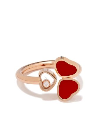 Chopard Anello Happy Hearts in oro rosa 18kt e diamanti