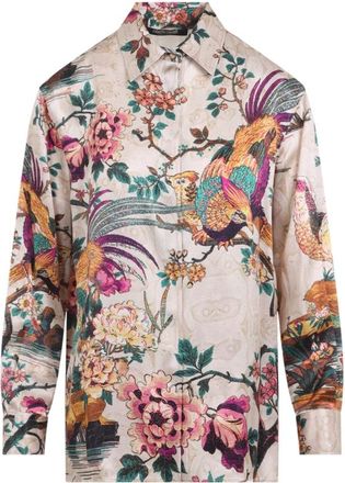 Roberto Cavalli Dames, Blouses & Shirts, Veelkleurig, Maat: XS Zijde