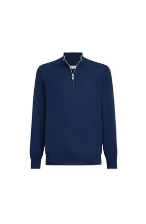 Brunello Cucinelli Cotton and cashmere lightweight sweater in Avio Blue at Nordstrom, Size 52 It