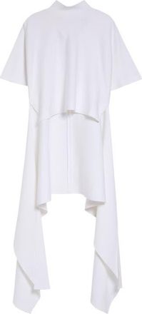 Alaia Asymmetric Cotton Blend Jersey T-Shirt in Blanc at Nordstrom, Size 44