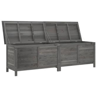 Berkfield Home Garden Storage Box Anthracite 198.5x50x56.5 cm Solid Wood Fir in Dark Grey