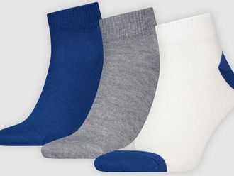 Levi's Mid Cut Socks 3 Pack - Hombre - 39 - Blue / Blue Combo
