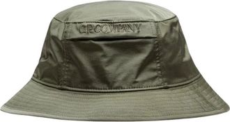 C.P. Company Bronze Green Bucket Hat - unisex - Hoeden - Groen - L - Katoen - Accessoires