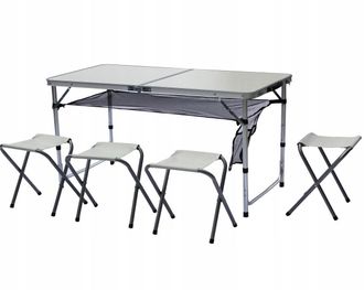 Oxford 1960 Oxford - Mesa Tur&iacute;stica Con 4 Sillas Maleta Plegable