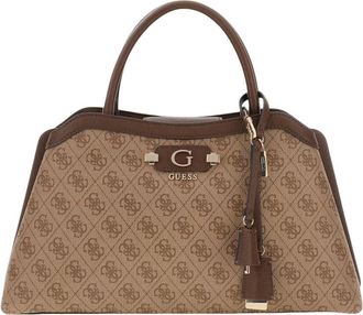 Guess Coleen Logo Small SA - Dames - Handtassen - Bruin - ONE Size - Polyester - Tassen