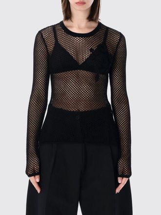 Ganni Top girocollo in maglia