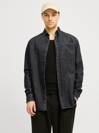 Jack & Jones Jeanshemd JACK & JONES JJICREEK JJSHIRT L/S AKM 596 NOOS, Damen, Gr. XS, N-Gr, blau (schwarz denim), Web, Obermaterial: 100% Baumwolle, unifarben, com