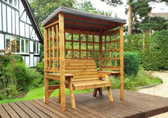 Charles Taylor Trading Wentworth Two Seater Arbour Grey in Brown