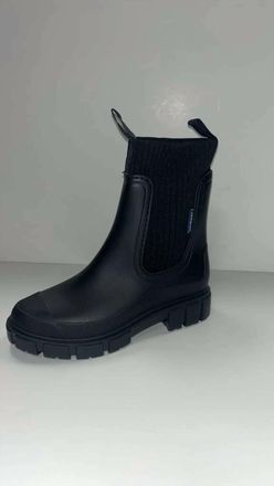 Henry Ferrera Womens Uyirin Rubber & Sock Rain Boot In Black