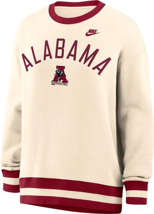 Nike Alabama Legacy Nike Womens College Oversized Pullover Crew in Brown | 040H0ID3ABV-526