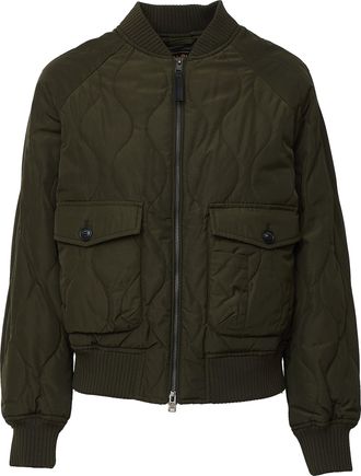 Woolrich Military Quilted Water-Repellent Nylon Bomber Jacket