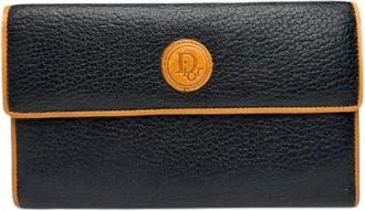 Dior Tweedehands leren portemonnees - Dames - Vintage Accessoires - Zwart - ONE Size - Vintage