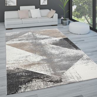 Paco Home Paco Home - Alfombra Sal&oacute;n Pelo Corto Vintage Pastel Motivos Abstractos Distintos Estilos 120x170 Cm, Gris