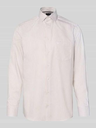 Olymp Regular Fit Businesshemd aus reiner Baumwolle mit Kentkragen in Sand, Größe 39