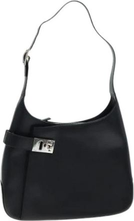 Ferragamo Pre-owned Shoulder Bags, female, Black, Size: ONE SIZE Pre-owned Shoulder Bag