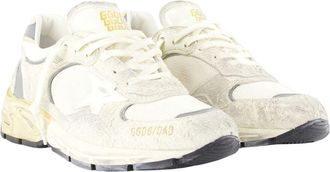 Golden Goose Mens Running Sneakers White Calfskin